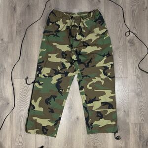 US Army ECWCS Gore-Tex Woodland Camo Cold Weather Pants Large Long Military
